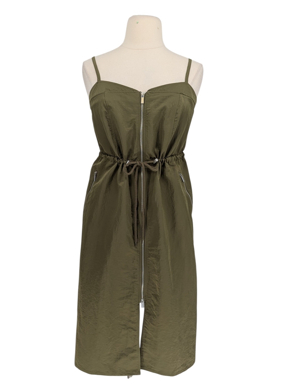 19958 NEW Future Collective Military Nylon Dress Olive Green size XXLarge army